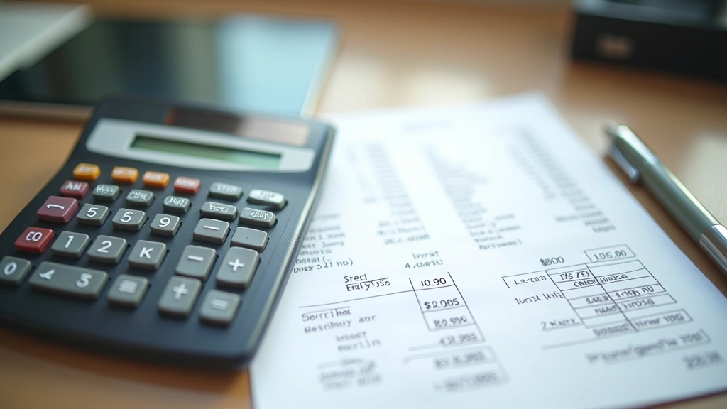 Calculator and transport fare receipt with highlighted weekly total amount
