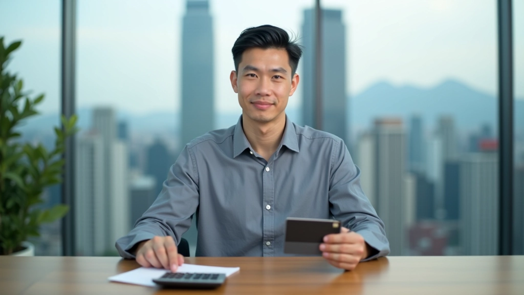 Man calculating transport costs at his desk