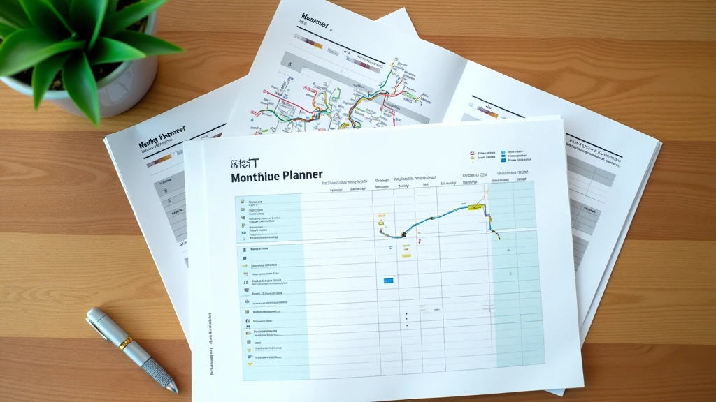 Hong Kong bus route map and monthly planner notebook