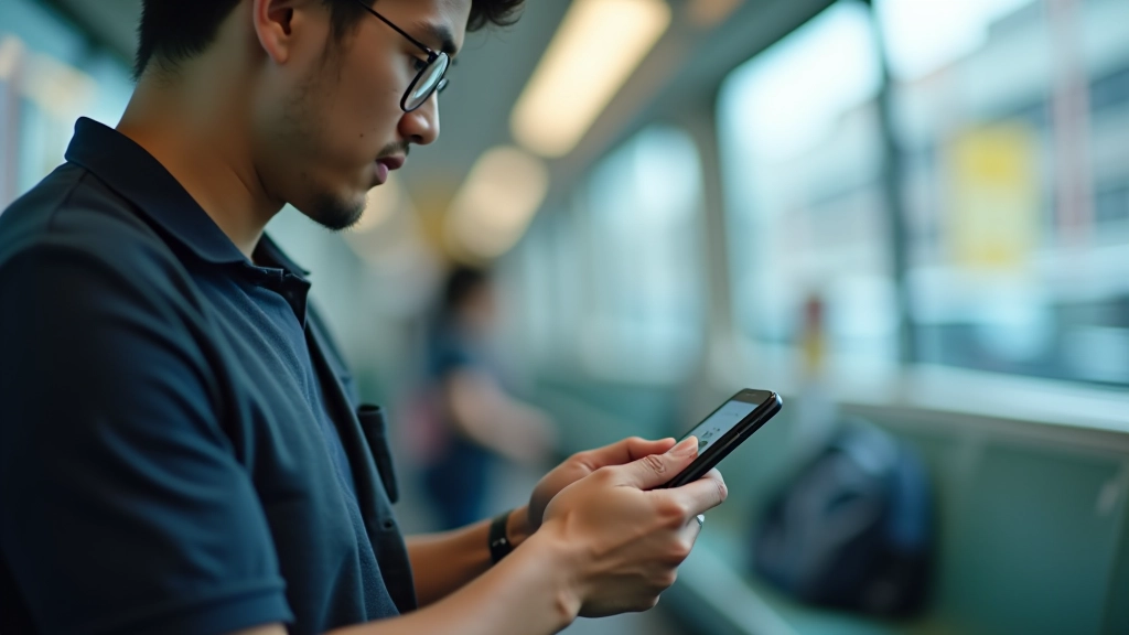 Professional reviewing ride-hailing options