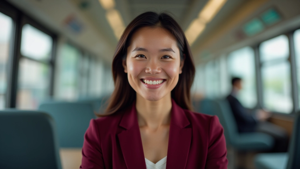Education director Emily in professional attire, portrait from chest up, teaching setting with resources visible
